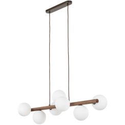 TK Lighting Estera lámpara colgante x8 W madera 10272