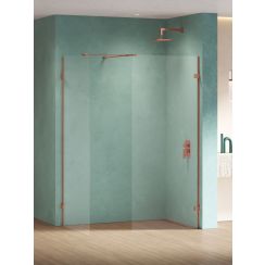 New Trendy Eventa Copper Shine kabina prysznicowa walk-in 140x90 cm miedź połysk/szkło przezroczyste EXK-6569