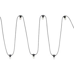 TK Lighting Girlanda guirnalda exterior x15 W negro 10183