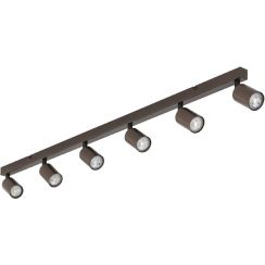 TK Lighting Top lámpara de techo 6x10 W marrón 6183