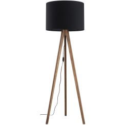 TK Lighting Grand lámpara de pie 1x15 W negro-madera 16005