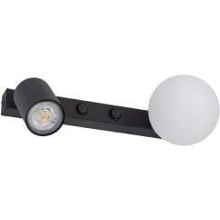 TK Lighting Vox lámpara de pared 2x10 W negro 10148