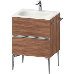 Duravit Sivida armario 61x47.7x59.2 cm suspendido, para lavabo nogal-cromo SV4650010790000
