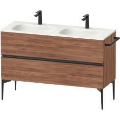 Duravit Sivida armario 128x47.7x59.2 cm suspendido, para lavabo negro-nogal SV46540BD790000