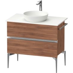 Duravit Sivida armario 84.5x47.5x54.8 cm suspendido, para lavabo nogal-cromo SV4658010790000