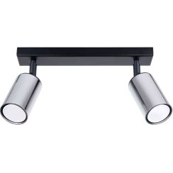 Sollux Lighting Winx lámpara de techo 2x10 W negro-cromo SL.1367