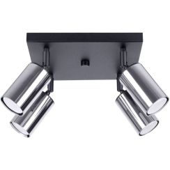 Sollux Lighting Winx lámpara de techo 4x10 W negro-cromo SL.1370