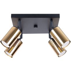 Sollux Lighting Winx lámpara de techo 4x10 W negro-oro SL.1386