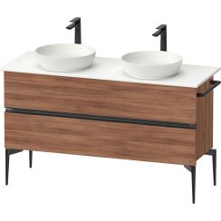 Duravit Sivida armario 131.5x47.5x54.8 cm suspendido, para lavabo negro-nogal SV46610BD790000