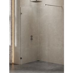 New Trendy Avexa Gunmetal Brushed ścianka prysznicowa walk-in 130 cm gunmetal szczotkowany/szkło przezroczyste EXK-7096