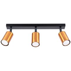 Sollux Lighting Winx lámpara de techo 3x10 W negro-cobre SL.1376