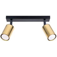 Sollux Lighting Winx lámpara de techo 2x10 W negro-oro SL.1383
