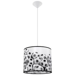 Sollux Lighting Piłka lámpara colgante 1x15 W blanco-negro SL.1426