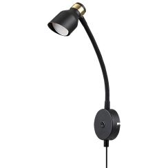 Rabalux Lilou lámpara de pared 1x25 W negro-oro 73051