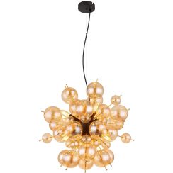 Globo Lighting Udo lámpara colgante 6x25 W negro-oro-ámbar 15633HA