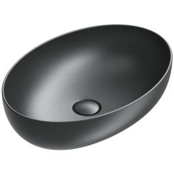 Catalano Sfera lavabo 60x42 cm oval sobre encimera negro 0522600022