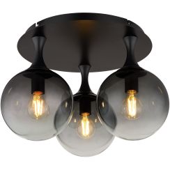 Globo Lighting Dalton lámpara de techo 3x10 W negro-ahumado 15885-3D