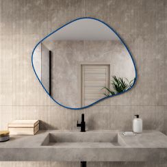 Baltica Design Tiny Border Stain III espejo 50x43 cm azul 5904107931845