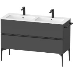 Duravit Sivida armario 128x47.7x59.1 cm suspendido, para lavabo negro-grafito SV46470BD490000