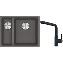 Conjunto fregadero de granito Franke Maris 125.0687.270, grifo de cocina Franke Urban 115.0627.523
