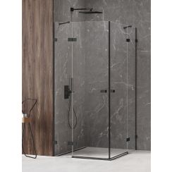 New Trendy Avexa Black kabina prysznicowa 120x80 cm prostokątna czarny mat/szkło przezroczyste EXK-1620