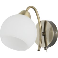 Candellux Nestor lámpara de pared 1x40 W blanco-pátina 21-34977