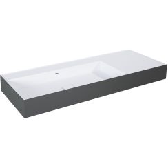 Elita Level lavabo 120.5x45.5 cm rectangular clásico blanco-antracita RE041461236180