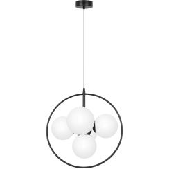 Kaja Geo lámpara colgante 5x10 W blanco-negro K-3838