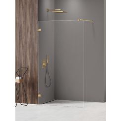 New Trendy Avexa Gold Shine XR ścianka prysznicowa walk-in 140 cm złoty połysk/szkło przezroczyste EXK-6983
