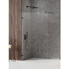 New Trendy Avexa Black XR ścianka prysznicowa walk-in 140 cm czarny mat/szkło przezroczyste EXK-6973