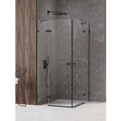 New Trendy Avexa Black XR cabina de ducha 100x90 cm rectangular negro mate/vidrio transparente EXK-6920