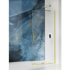 New Trendy Smart Light Gold ścianka prysznicowa walk-in 140 cm złoty połysk/szkło przezroczyste EXK-4299-WU