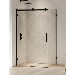 New Trendy Softi X Black cabina de ducha 110x100 cm rectangular negro mate/vidrio transparente EXK-5389