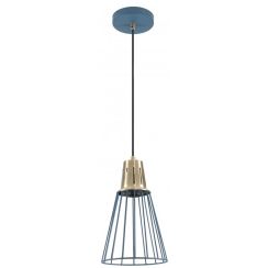 GTV Kaliope lámpara colgante 1x40 W oro-azul OS-KAL-E27-25-DEC
