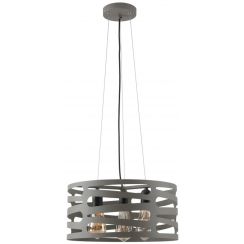 GTV Marisa lámpara colgante 3x40 W gris/gris ceniza OS-MAR-E27-15-DEC