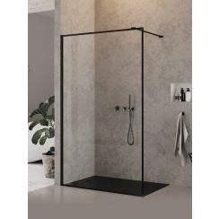 New Trendy New Modus Black ścianka prysznicowa walk-in 130 cm czarny mat/szkło przezroczyste EXK-5561