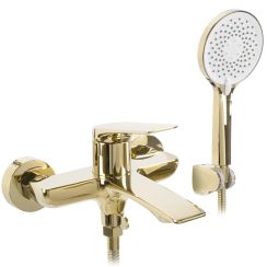 Rea Avalon grifo de bañera y ducha a pared oro REA-B1129