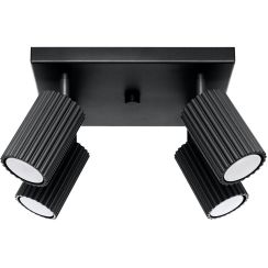 Sollux Lighting Karbon lámpara de techo 4x10 W negro SL.1583