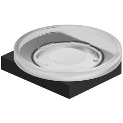 Kludi Vela C jabonera de pared negro-blanco 3198539