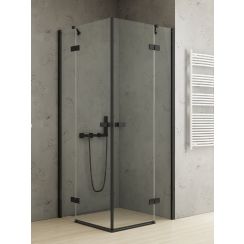 New Trendy Reflexa Black cabina de ducha 110x80 cm rectangular negro mate/vidrio transparente EXK-4975