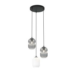 Emibig Verdi lámpara colgante 3x15 W blanco-negro-grafito 1436/3PREM