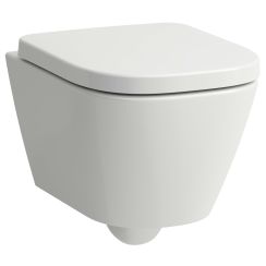 Laufen Meda taza de inodoro suspendido sin reborde con descarga de remolino blanco brillante H8201134000001