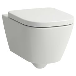 Laufen Meda taza de inodoro suspendido sin reborde con descarga de remolino blanco brillante H8201104000001