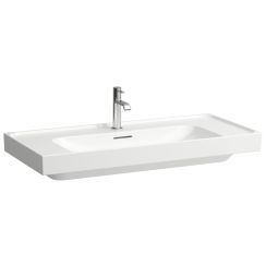 Laufen Meda lavabo 100x46 cm rectangular clásico-para mueble blanco brillante H8101194001091