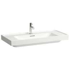 Laufen Meda lavabo 100x46 cm rectangular clásico-para mueble blanco brillante H8101194001041