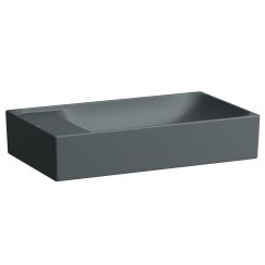 Laufen Meda lavabo 60x35 cm rectangular sobre encimera mate H8121137581121