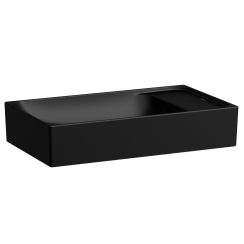 Laufen Meda lavabo 60x35 cm rectangular sobre encimera negro mate H8121137161091