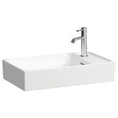 Laufen Meda umywalka 60x35 cm prostokątna nablatowa biały mat H8121137571121