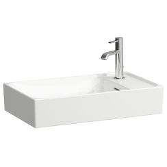 Laufen Meda lavabo 60x35 cm rectangular sobre encimera blanco mate H8121137571061