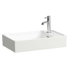 Laufen Meda lavabo 60x35 cm rectangular sobre encimera blanco brillante H8121130001061